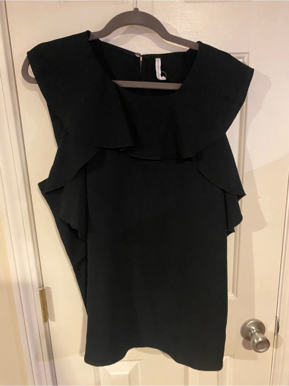 Grayson Threads Black Ruffle-Trim Mini Dress
